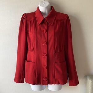Cabi Small Red Peplum Jacket Blazer